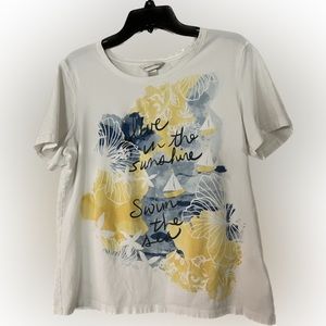 Christopher & Banks Crew Neck White shirt